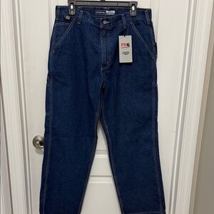 Carhartt Men's Dark Blue Fire 🔥 Resistant Utility Relaxed Jeans 34/30 NWT